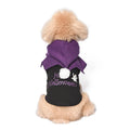 Halloween pumpkin dog costume with black and orange cotton sweater and matching shawl