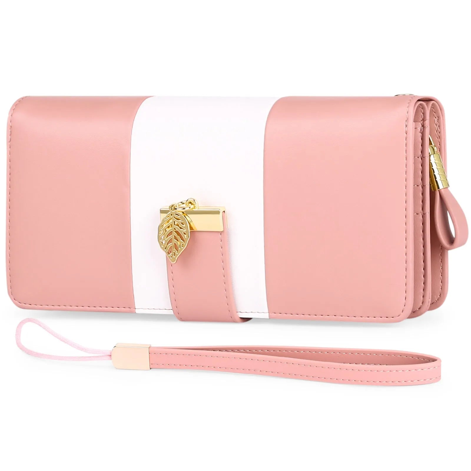 Lock-opening anti-theft clutch handbag in brush PU leather, shown in midnight black.