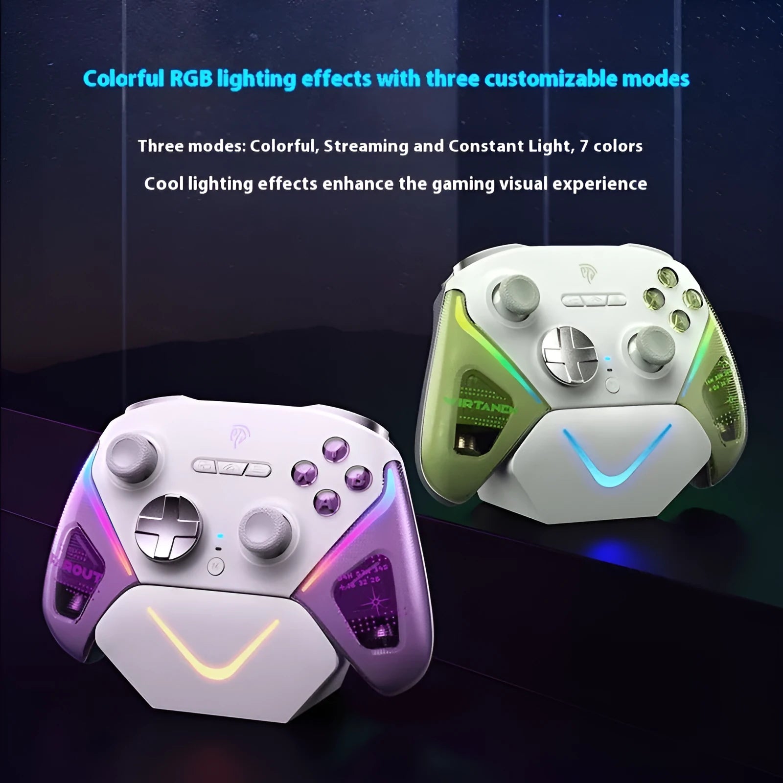 Rocker PS5 Elite Series game controller charging base in black with USB Type-C cable