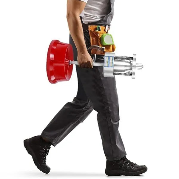 Portable aluminium hub balancer for car and truck tyres with bull's eye level and 11.5 inch base