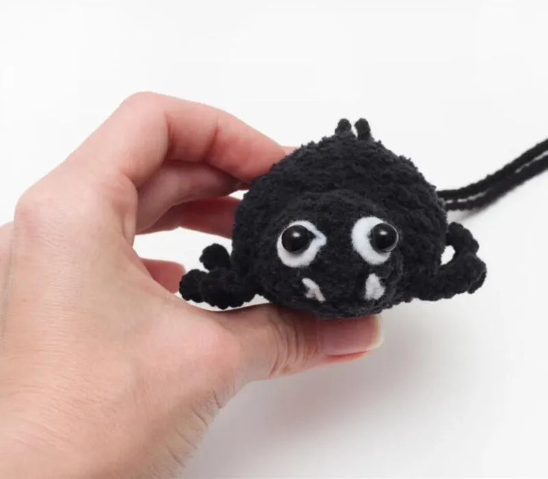 Plush hand-woven car hanging ornament with Halloween cartoon design on polyester fabric