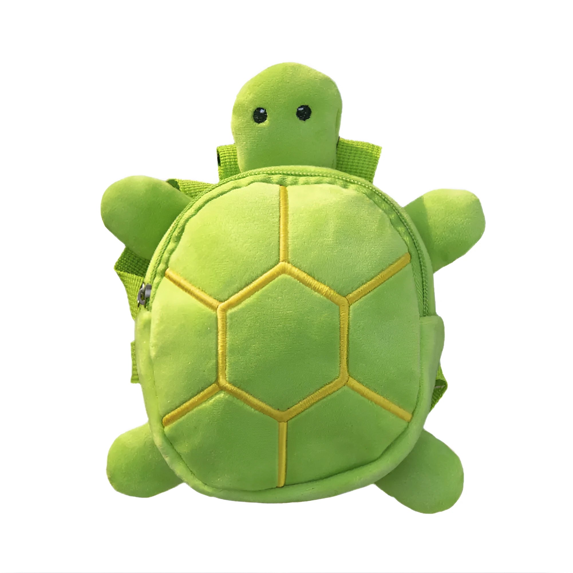 Turtle-shaped dog backpack harness carrier with metal zipper in velvet material
