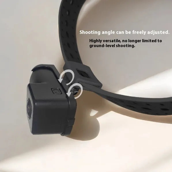 Black wifi camera neckband wireless recorder showing compact design and TYPE-C port