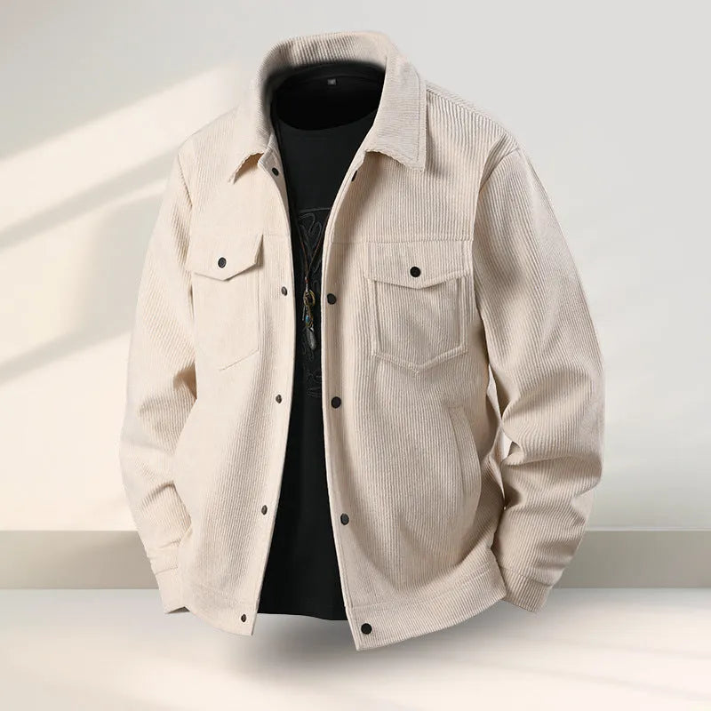 Slim fit Vinylon casual coat on a hanger showing black colour option.