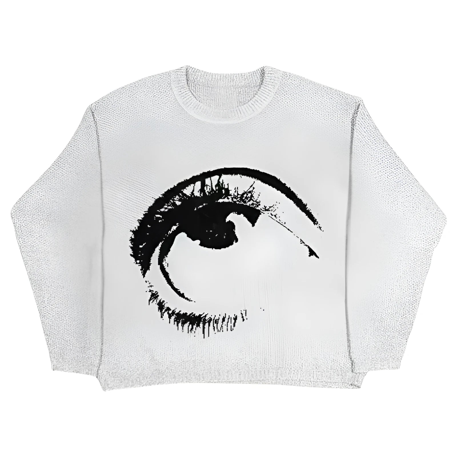 Street style round neck cotton pullover sweater in hip hop aesthetic