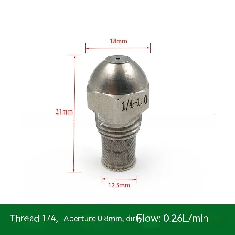 304 stainless steel fine atomization spray nozzle with external thread and filter screen