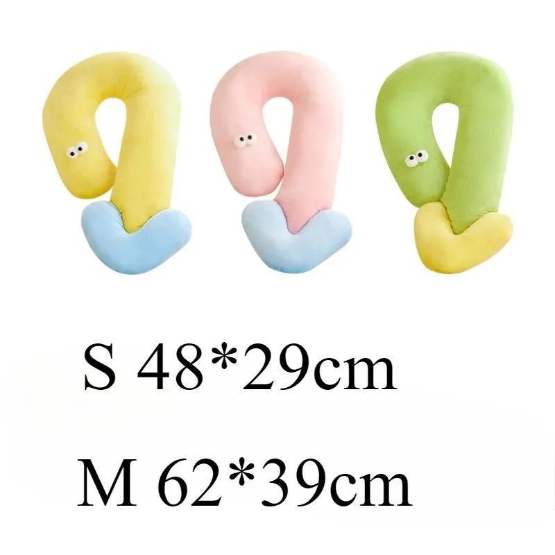 Cute cat eye pillow pet neck support in green, pink, yellow, small and large sizes