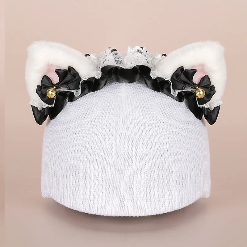 Cartoon plush fabric helmet cover set in size M decorative accessory
