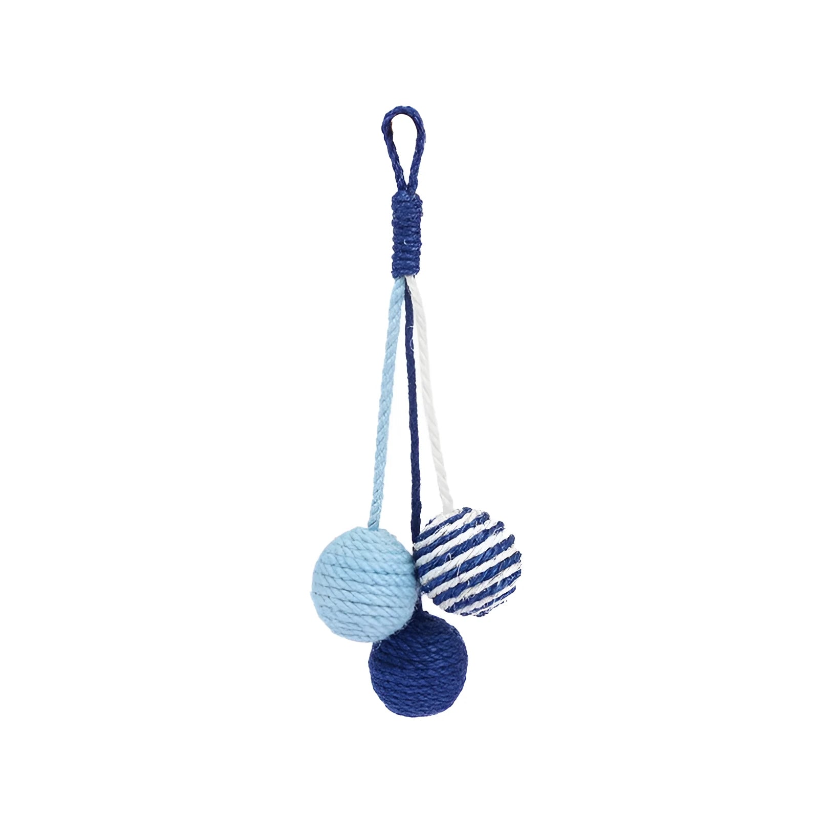 Cat teaser stick set with bite-resistant catnip ball and self-play toys in blue, green, red or multicolour options