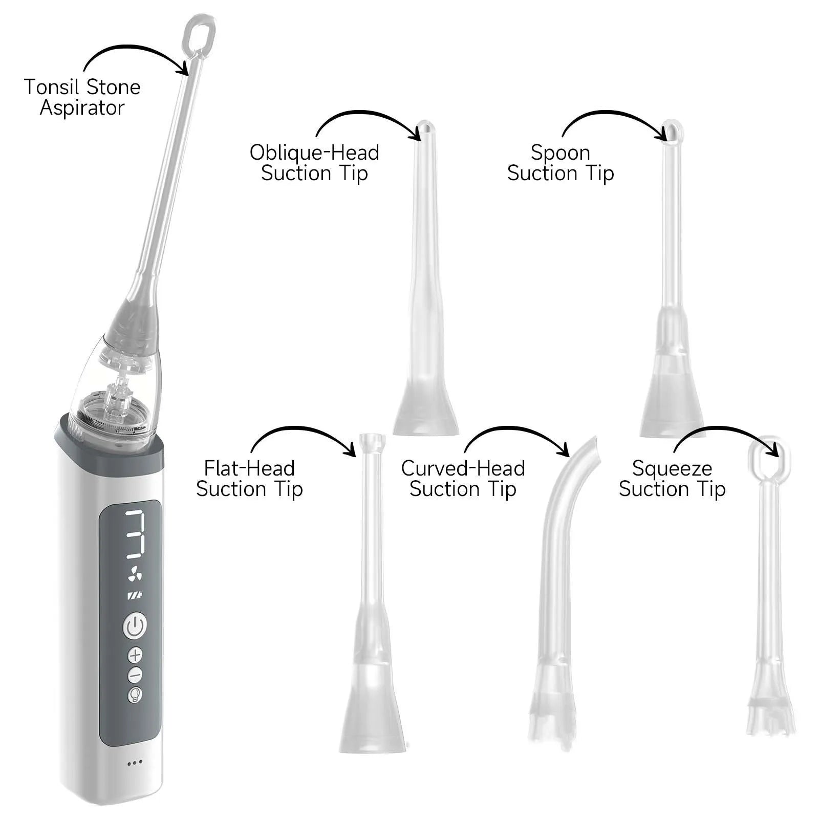 Milky white tonsil stone removal oral cleaning tool for dental calculus extraction