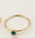 14K gilded copper DIY knuckle ring in choice of four zircon colours and five US sizes