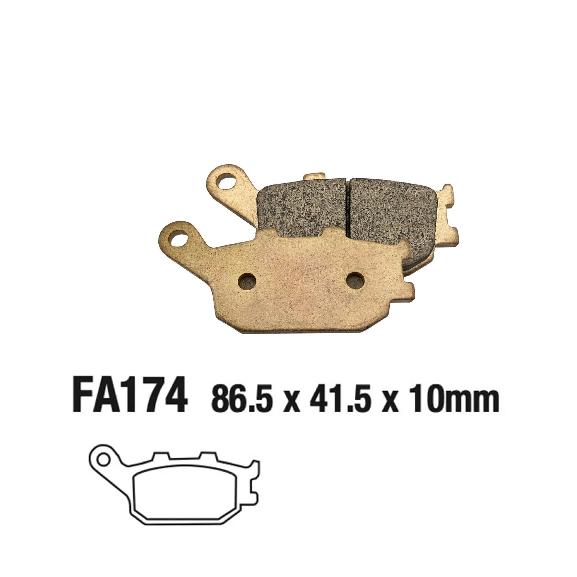 A single set of rear brake pads for Honda CBR954RR motorcycle.