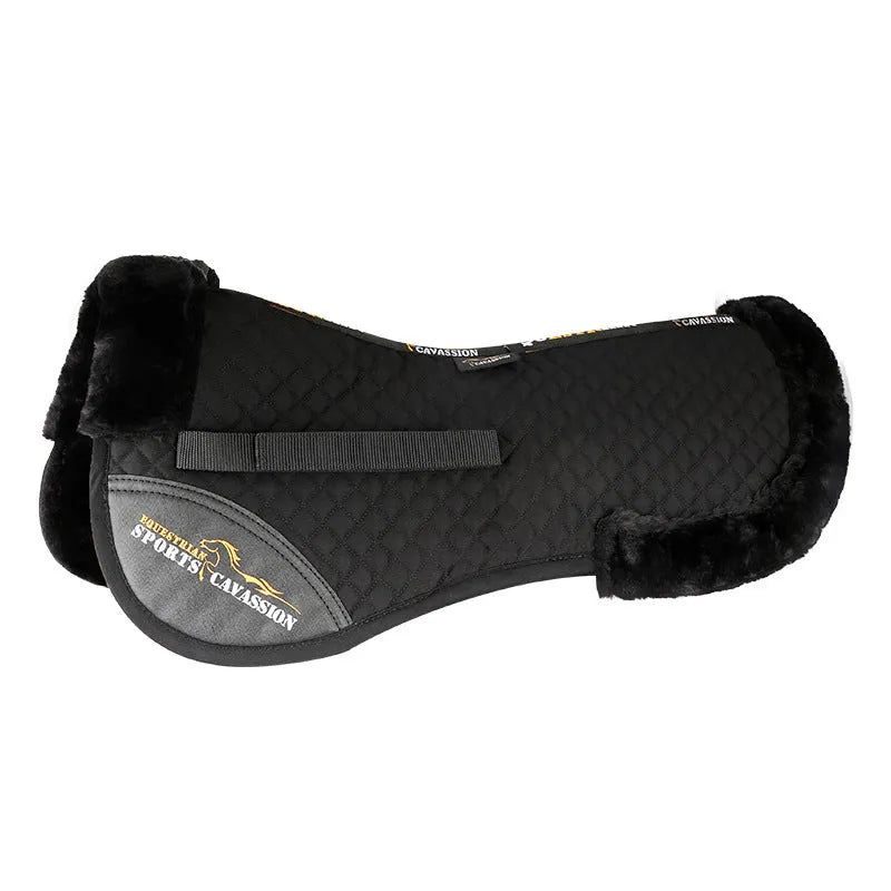 Riding wool shock absorption pad for waist protection in equestrian and cycling