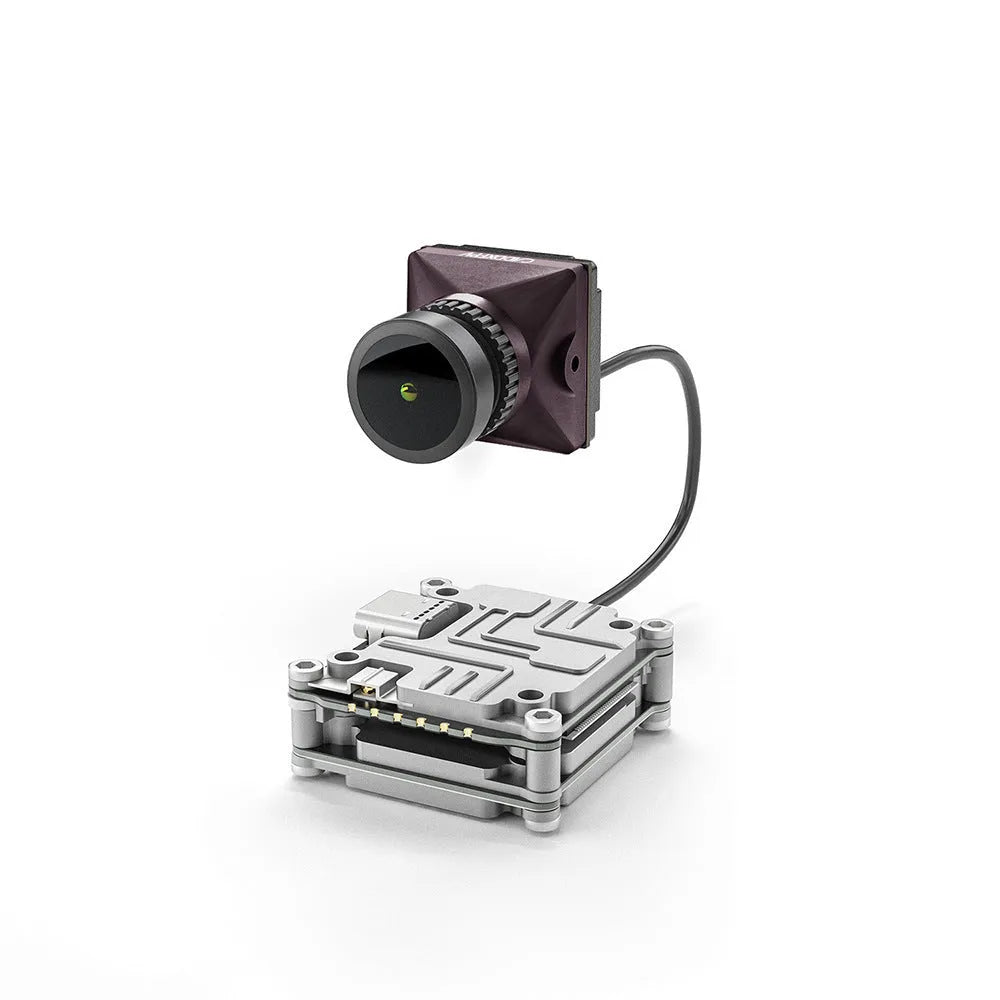 Caddx ADAPTS DJI FPV digital transmission machine in silver with screws and wires