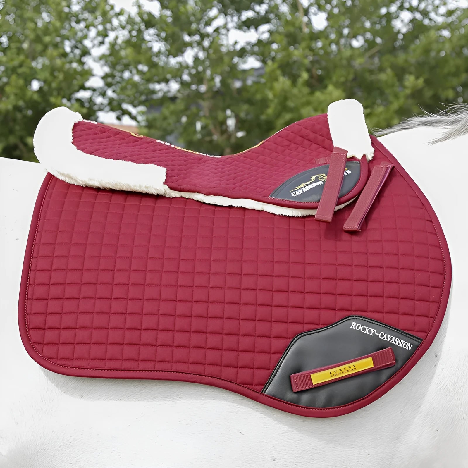 Riding wool shock absorption pad for waist protection in equestrian and cycling