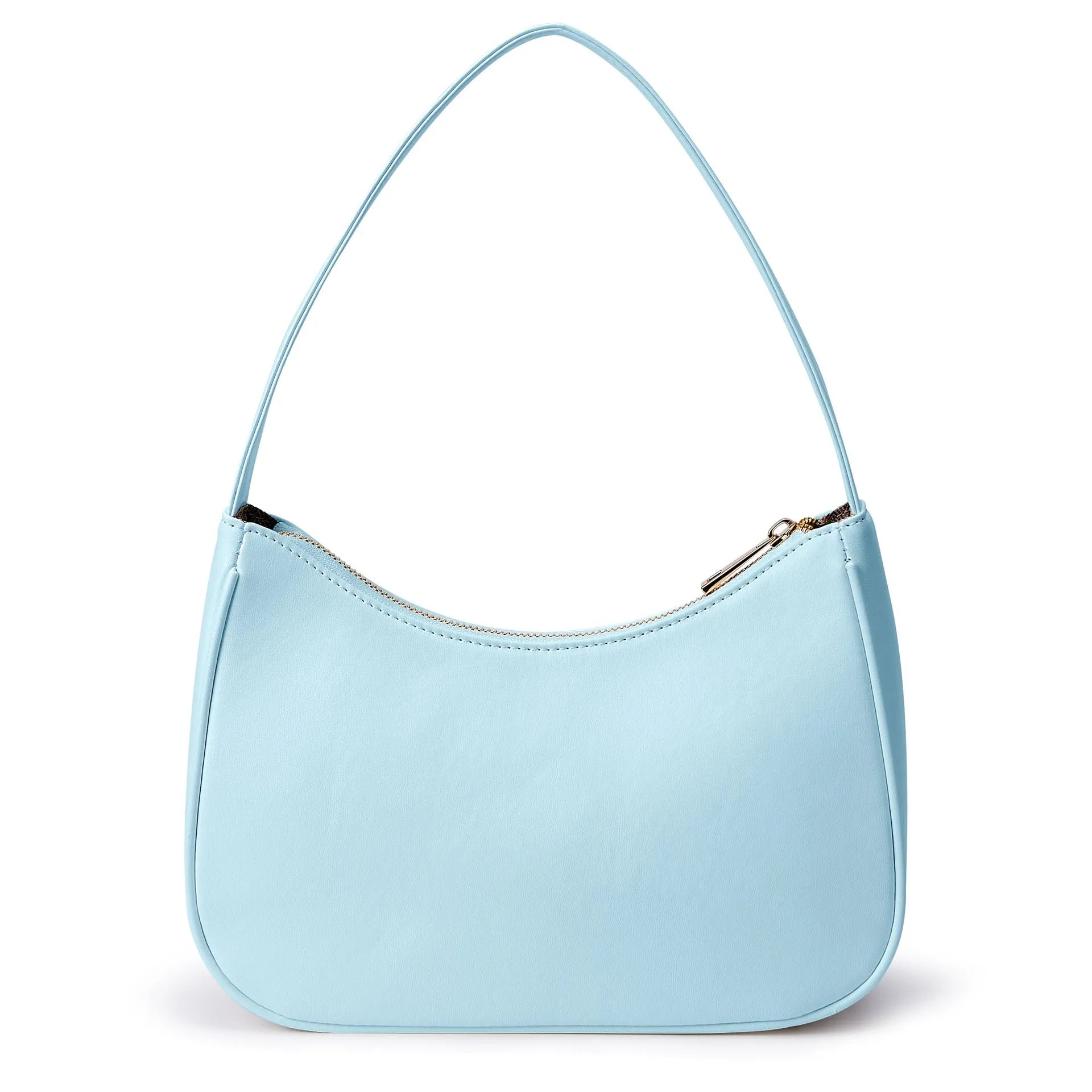 Retro-style waterproof PU shoulder bag in multiple colour options including apricot and glitter