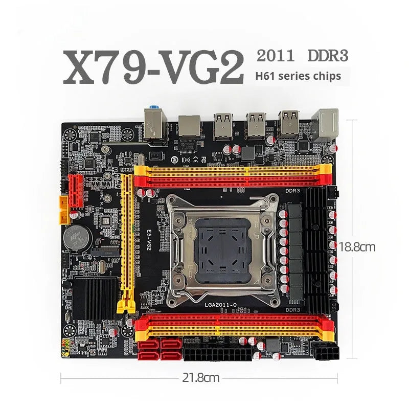 X79-VG2 desktop motherboard with LGA 2011 CPU socket and expansion slots