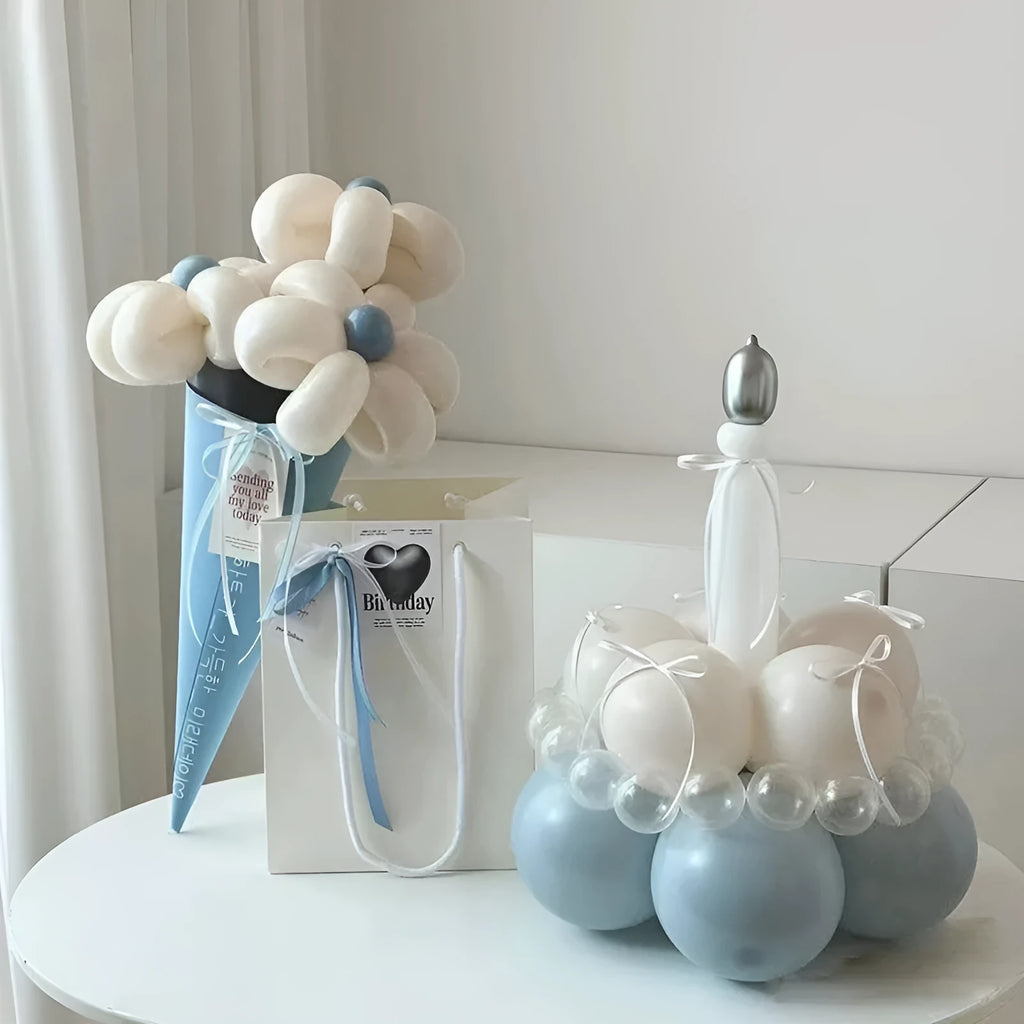 Balloon bouquet DIY kit with round balloon components for party decoration assembly