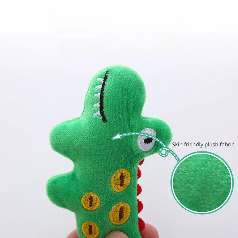 Plush parrot-shaped cat toy with catnip on a plain background.