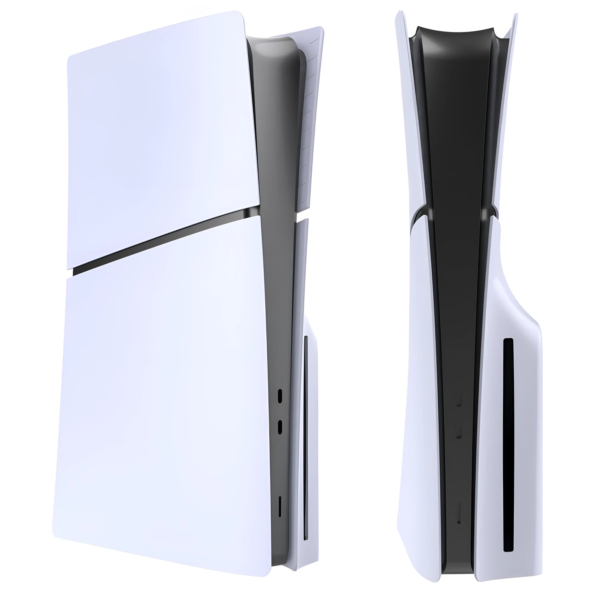 PS5 Slim ABS protective shell replacement kit showing colour options for Digital and Optical Drive models.