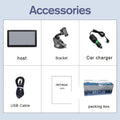 7-inch portable car GPS navigation device with touch screen on dashboard bracket