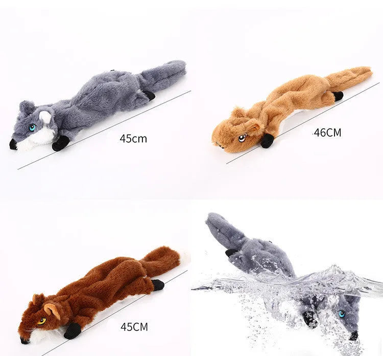 Pet dog plush anti biting molars tooth cleaning animal modeling toy in grey colour