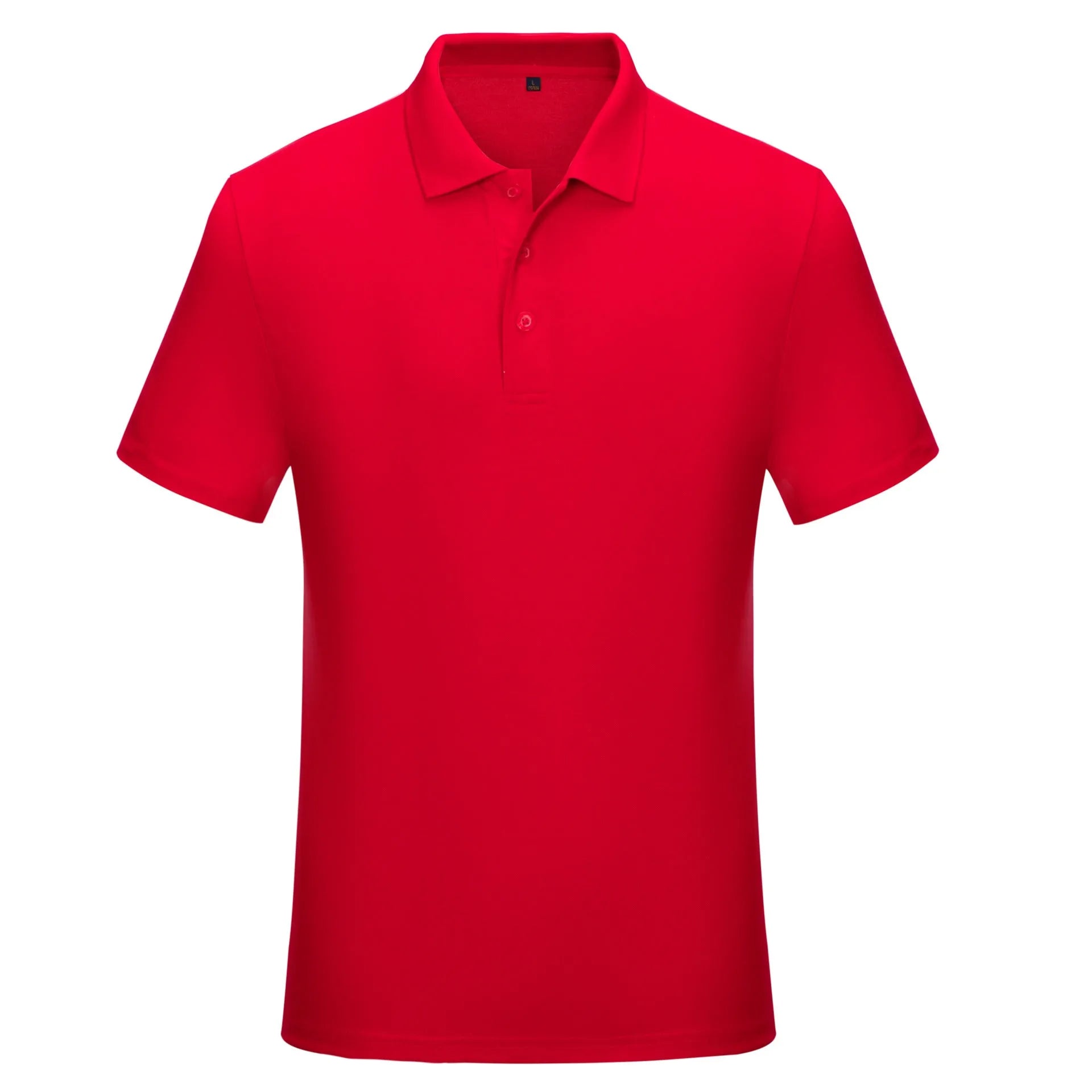 Cotton short sleeve polo shirt in solid colour for office work uniform