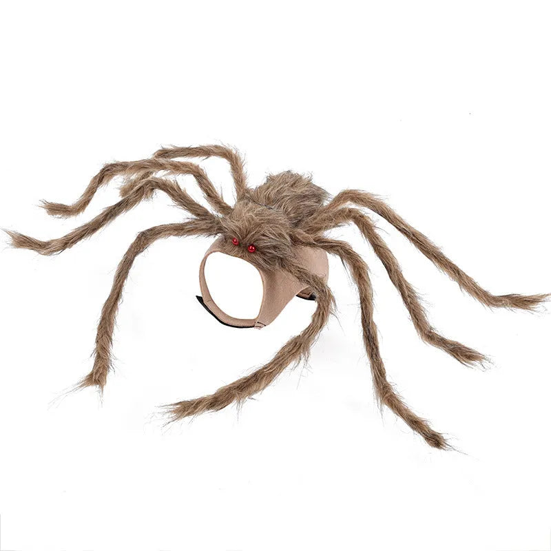 Halloween spider costume for dog or cat with eight legs and full body coverage