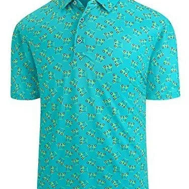 Men's short sleeve mesh T-shirt with 3D printing pattern and zipper decorations