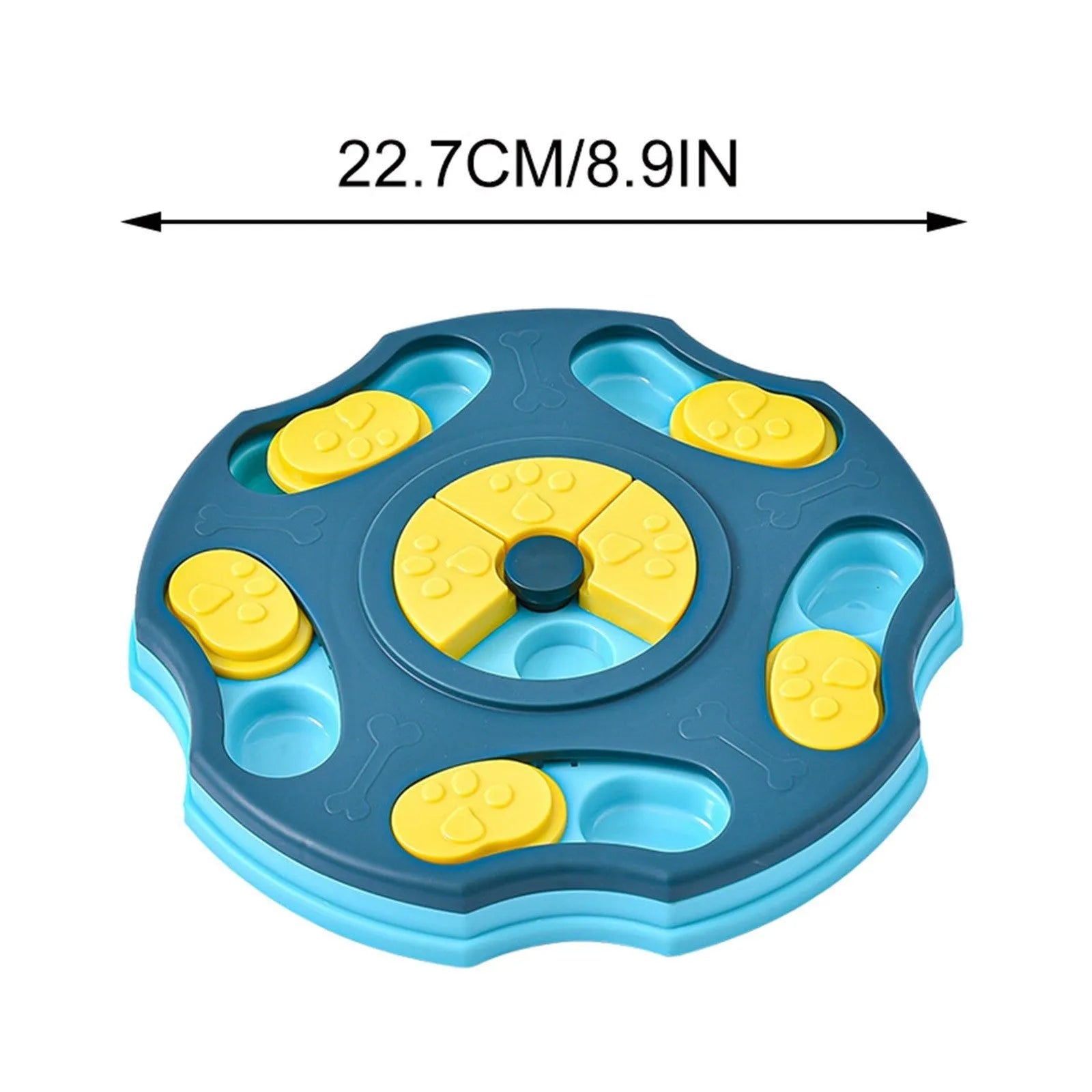 Blue or pink dog puzzle food bowl feeder interactive toy for small medium large breeds