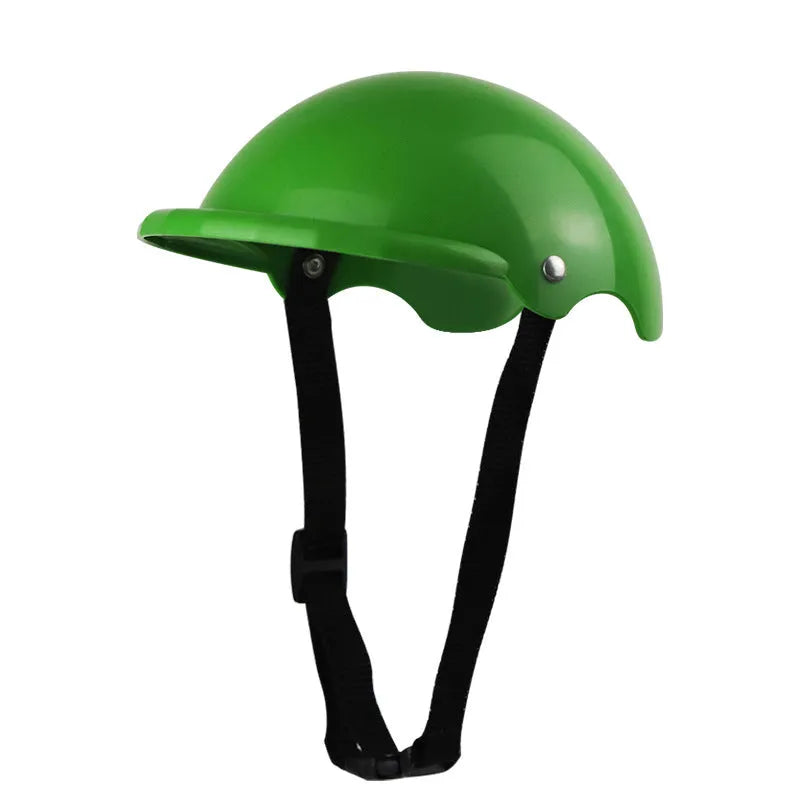 Small S size plastic pet helmet for dogs and cats in pink, black, yellow, or green colours