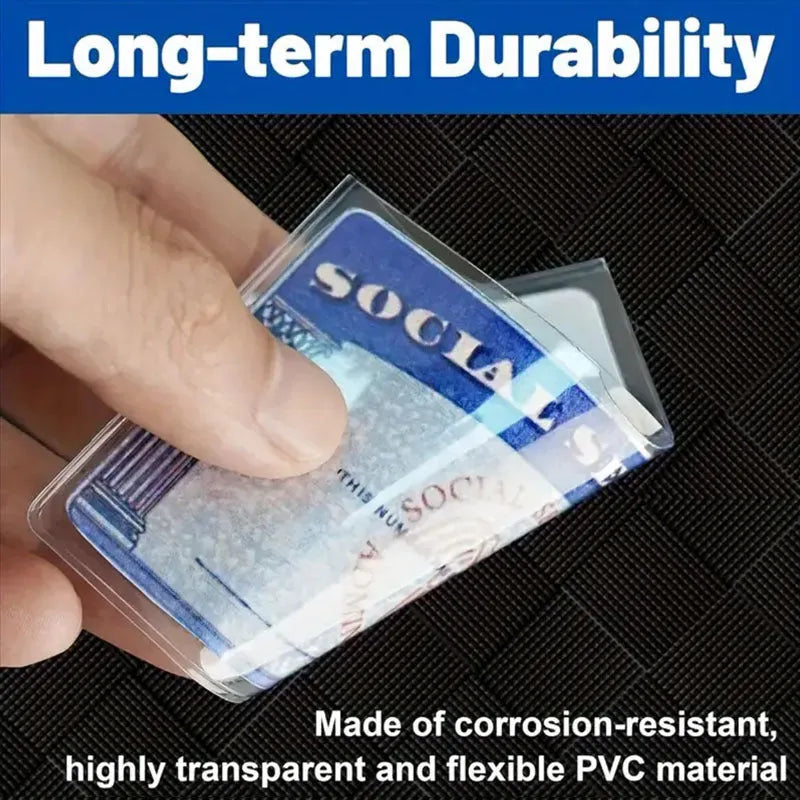 Transparent PVC card holder for social security cards and student IDs