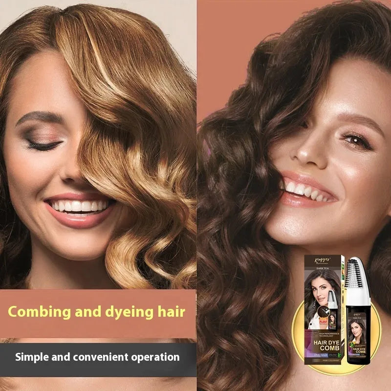 Easy Colour Hair Dye kit with comb applicator and 200ml bottles in Brown, Wine Red and Dark Brown.