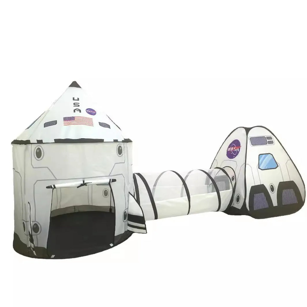 Foldable children's tent indoor game house robot three-piece set with tunnel and triangle on floor