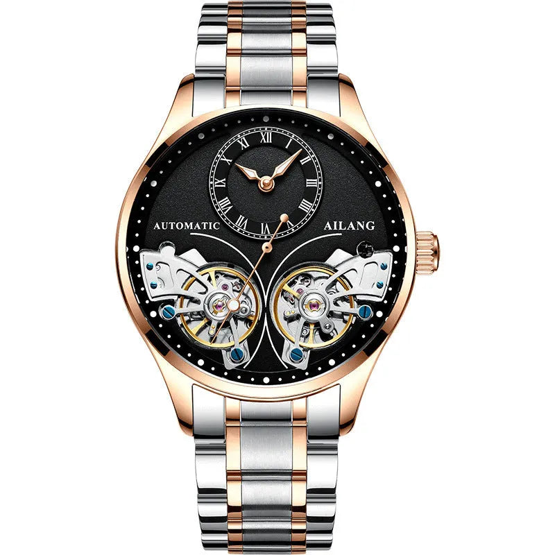 Seiko automatic men's watch with tourbillon and moon phase on titanium case