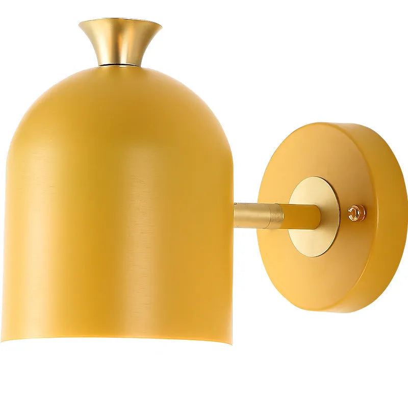Single-head LED bedside wall lamp in aluminium with colour options