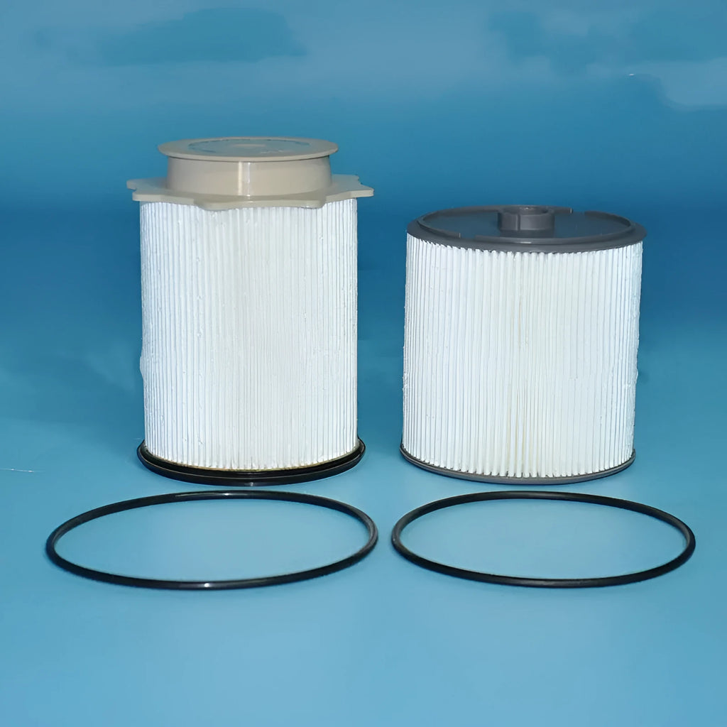 RAM 1500-5500 fuel filter kit with white housing showing filter element and sealing ring