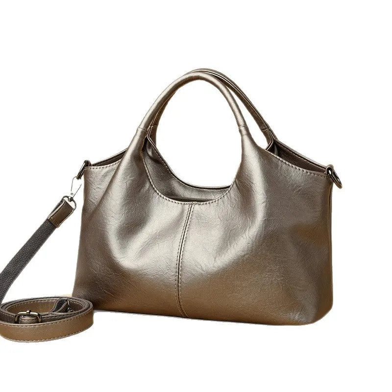 Genuine leather women's cross-body bag in available colours with adjustable shoulder strap