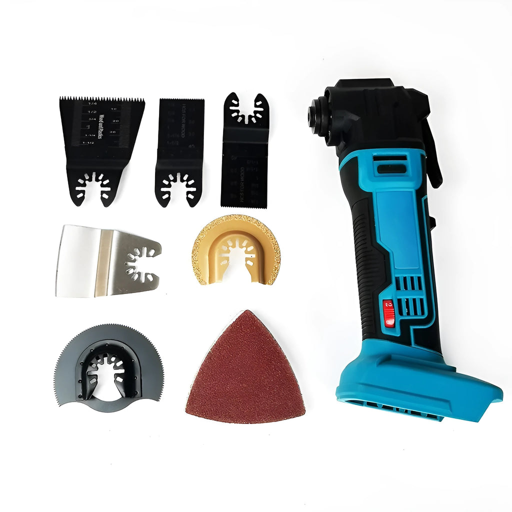 Metal rechargeable brushless lithium battery trimming machine body with dual charger and accessories in plastic box