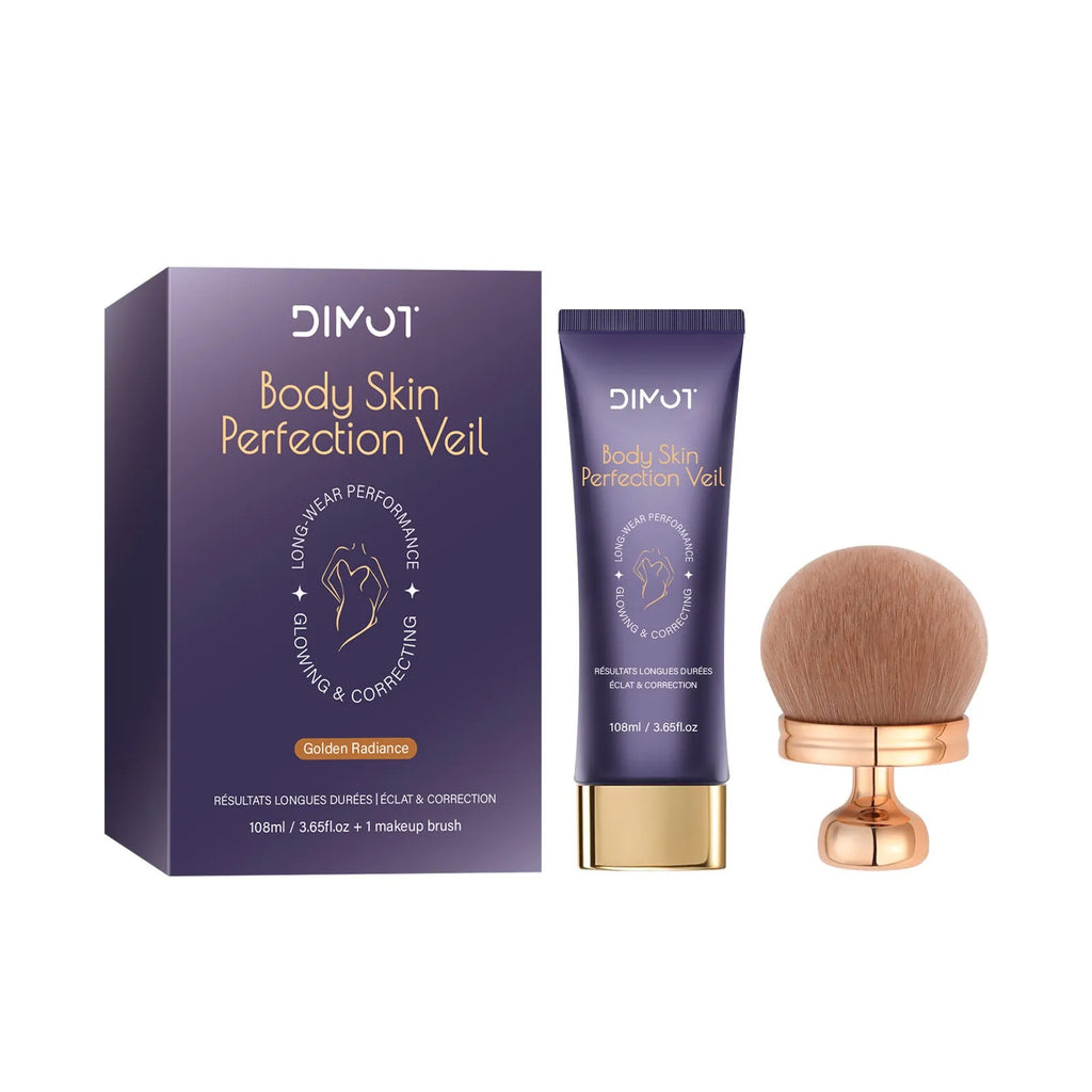 Waterproof body concealer cream in 108ml container with brush applicator for tattoo and birthmark coverage