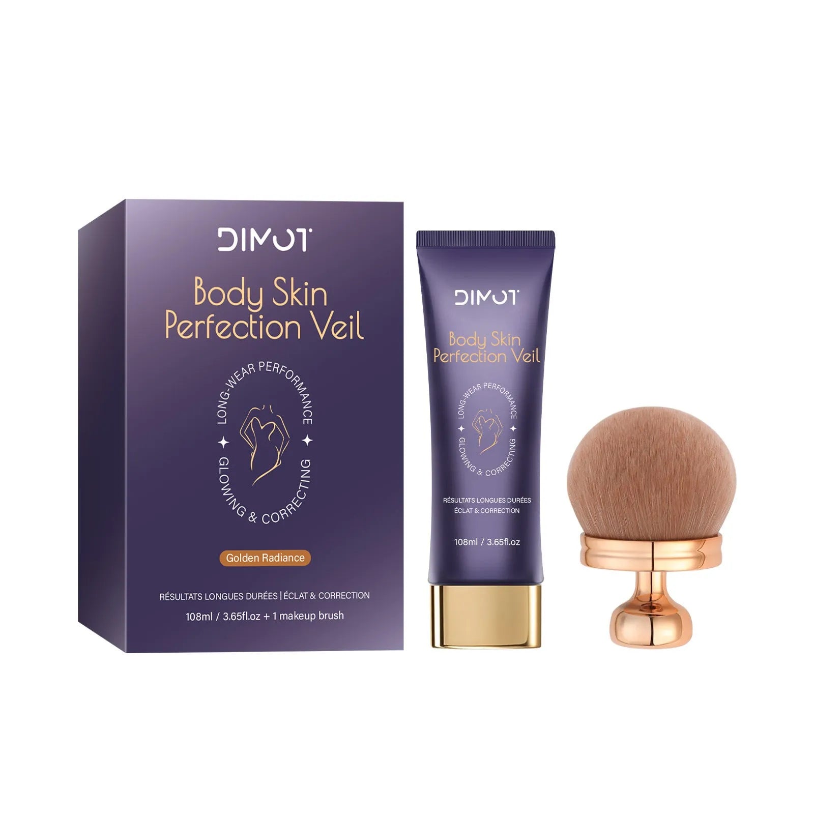 Waterproof body concealer cream in 108ml container with brush applicator for tattoo and birthmark coverage