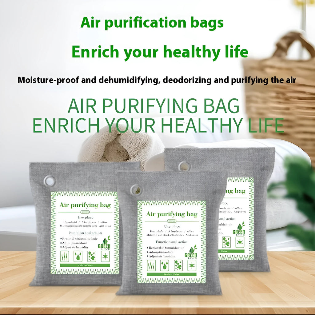 Bamboo charcoal formaldehyde removal bag in sewing style packaging for home air purification