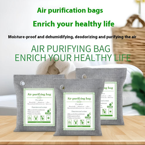 Bamboo charcoal formaldehyde removal bag in sewing style packaging for home air purification