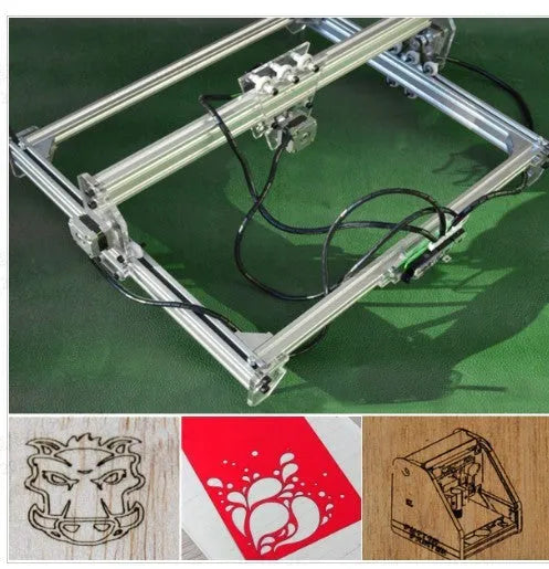 3000mw miniature laser engraving machine complete set with 400x300mm bottom plate