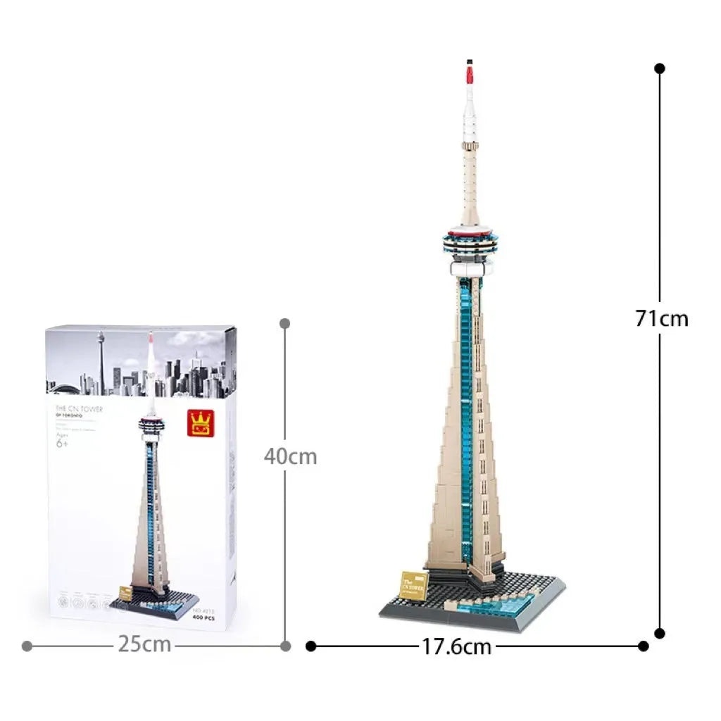 Wange small particle building blocks set with over 800 pieces for world landmark model construction