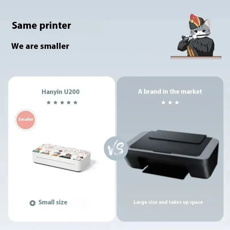 Household small intelligent remote learning printer with plastic construction and ribbon cartridge system