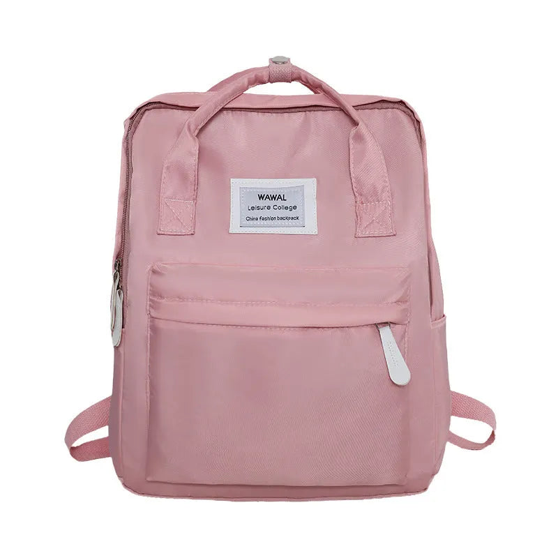 Commuter versatile large capacity Oxford cloth backpack in solid colour for leisure travel