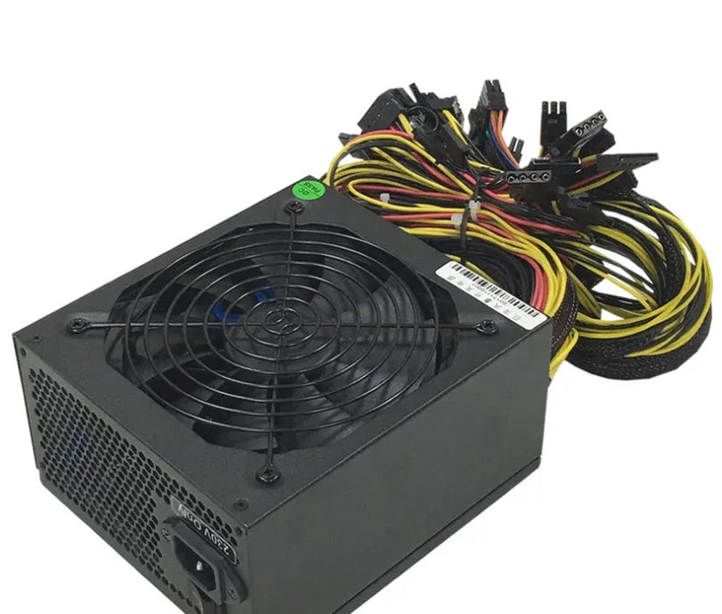 Black server power supply unit with multiple cable connectors for AMD CPU systems.