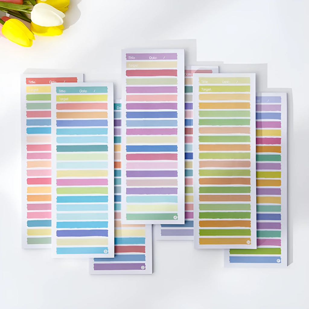 Simple Ins Wind super long clause colour student notepad with cartoon cover and plastic storage box