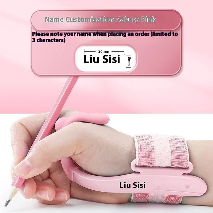 Anti-hook holder pen control corrector wrist brace for handwriting improvement in blue colour